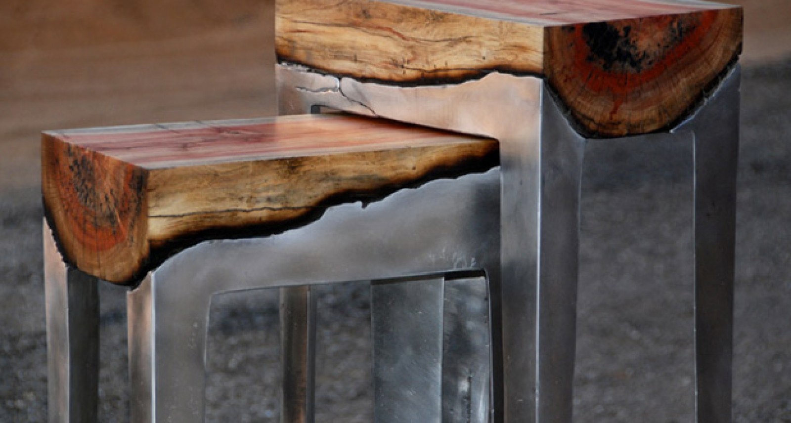 Zhourat shamia. Sunny cooles woodcasting. Wood casting. Необычные деревянные столы. Алюминий и дерево.