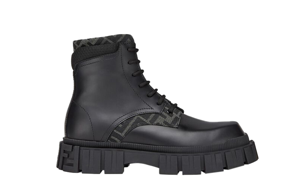 Fendi Force Lace-Up Ankle Boots 