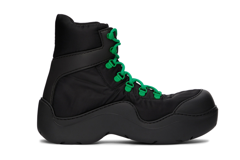 Bottega Veneta Black & Green Puddle Bomber boots 