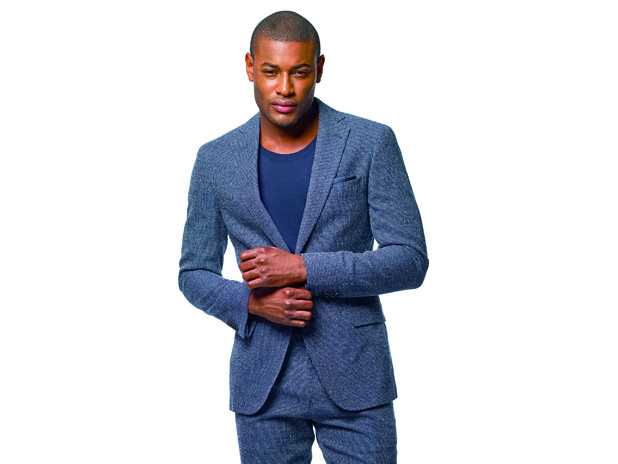 linen blend suit
