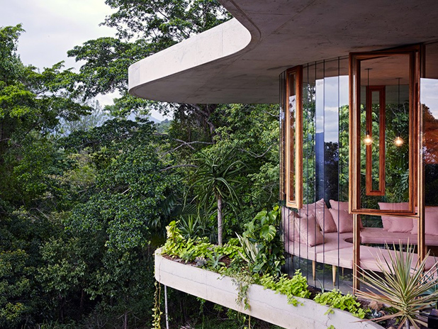 Retro design home in Australia's lush rainforest dream house