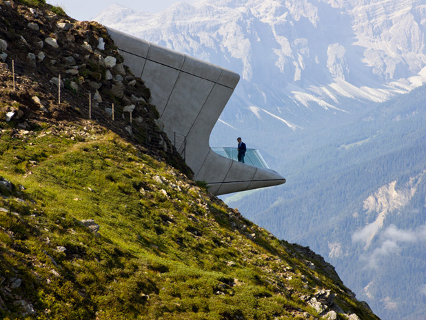 Zaha Hadid's mountain museum buried in a mountain summit