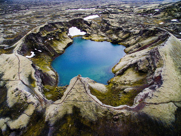 Iceland by Drone looks like abstract art