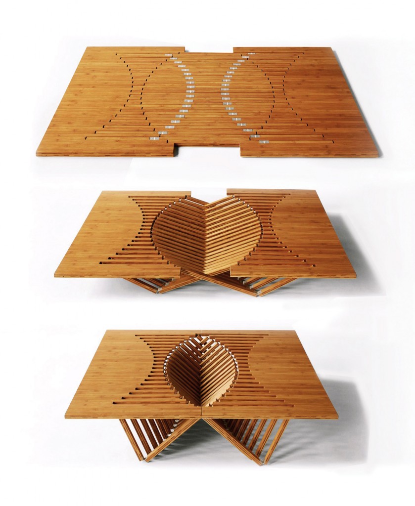 This Folding Bamboo Table Will Instantly Elevate Your Living Room