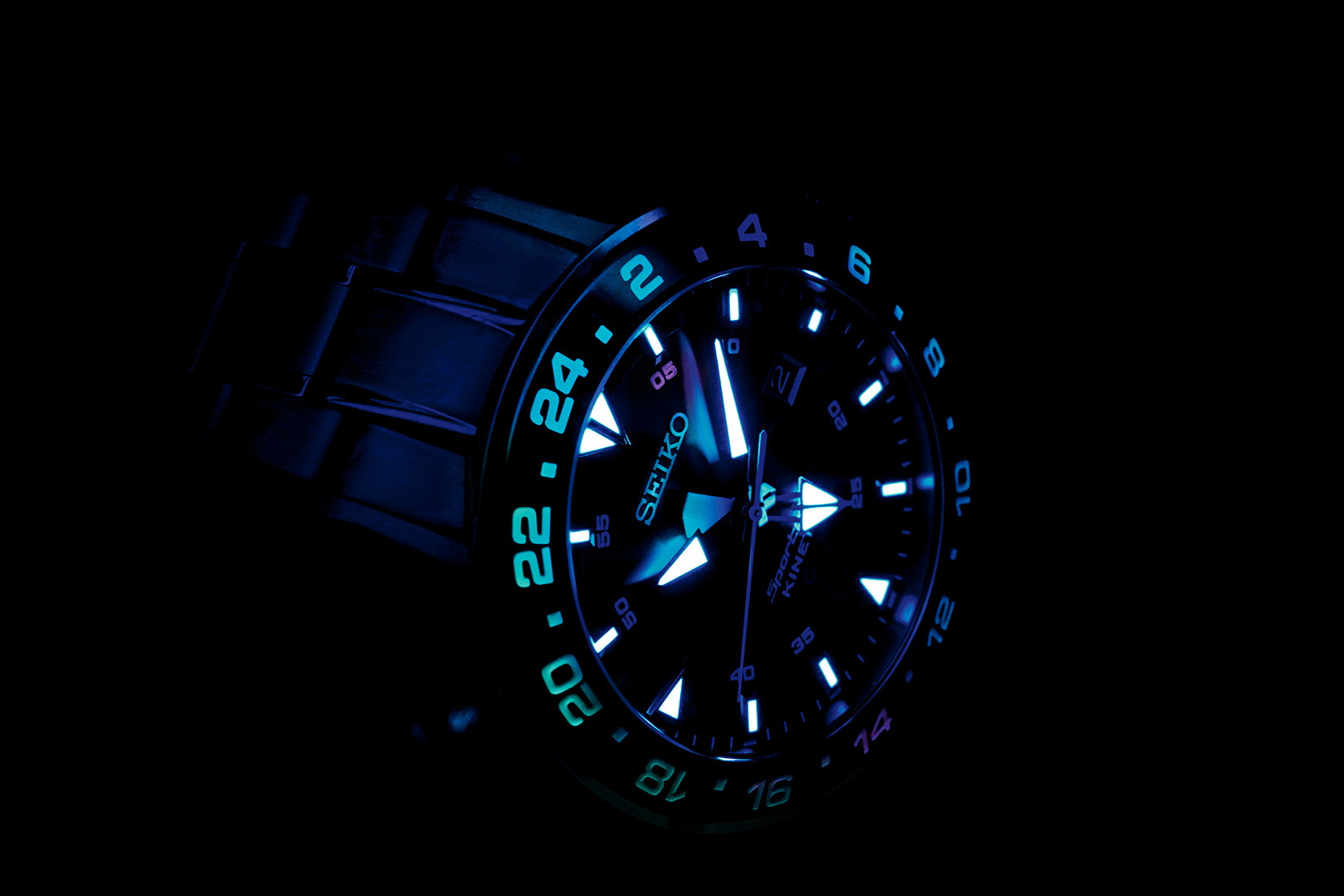 seiko illuminated watch