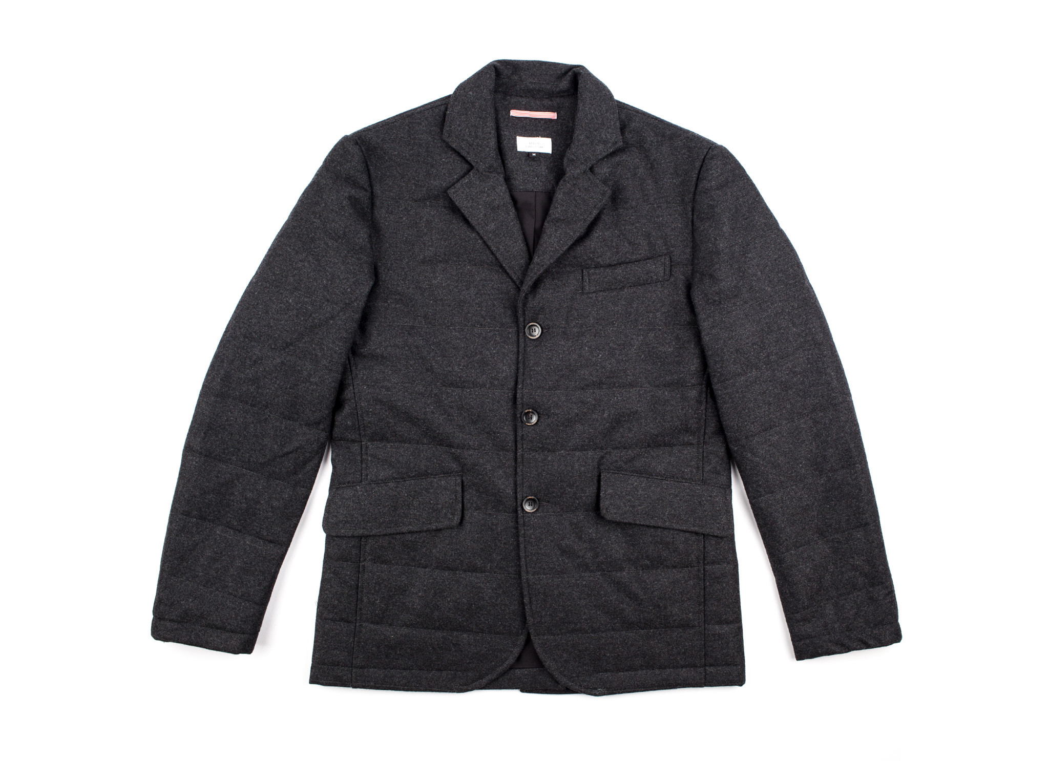 Wool-Quilted-Blazer-Charcoal-Front
