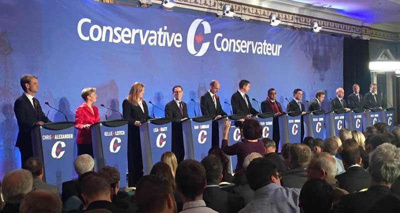 Candidates in the Conservative leadership debate