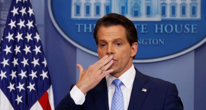 Anthony Scaramucci removed from White House job after just ten days.