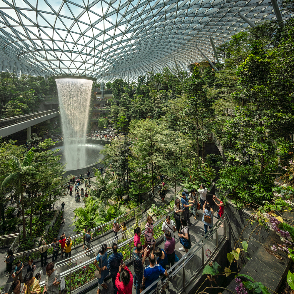 They Fit The World S Largest Indoor Waterfall Inside A Singapore