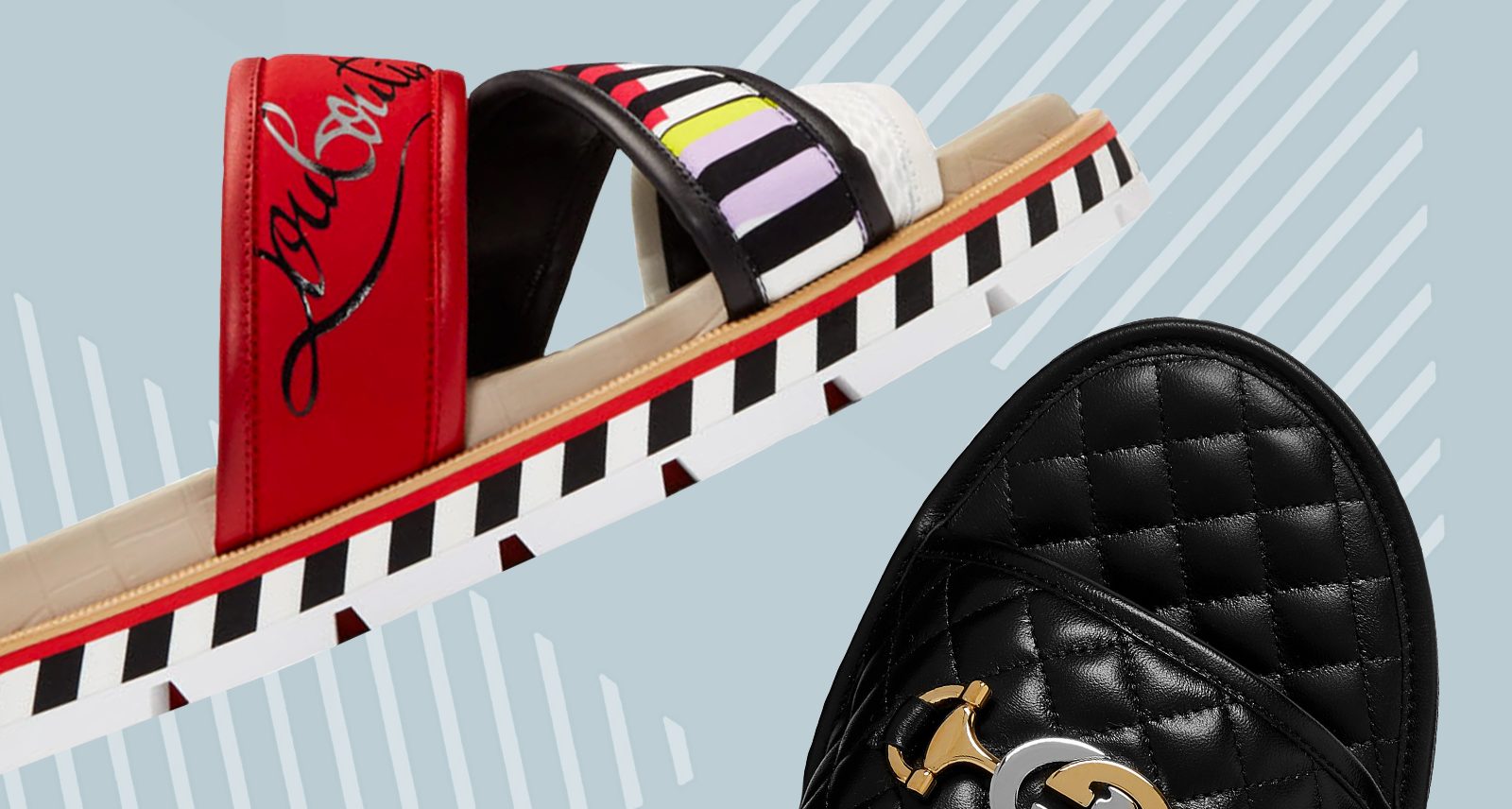 champion slides on feet