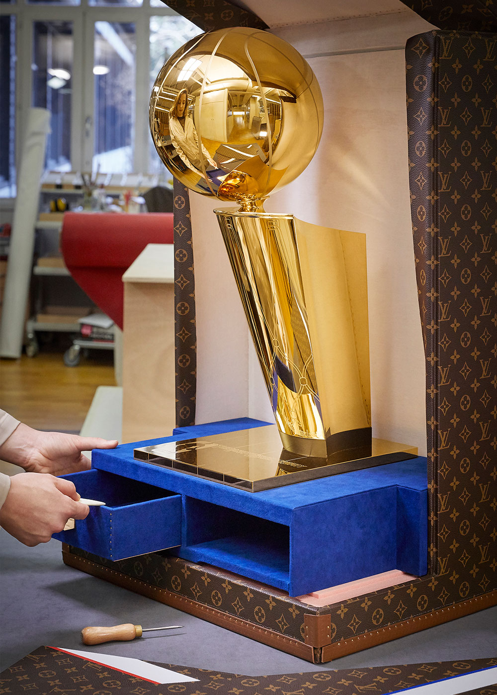 Louis Vuitton Makes Sure the Larry O'Brien Trophy Travels in Style