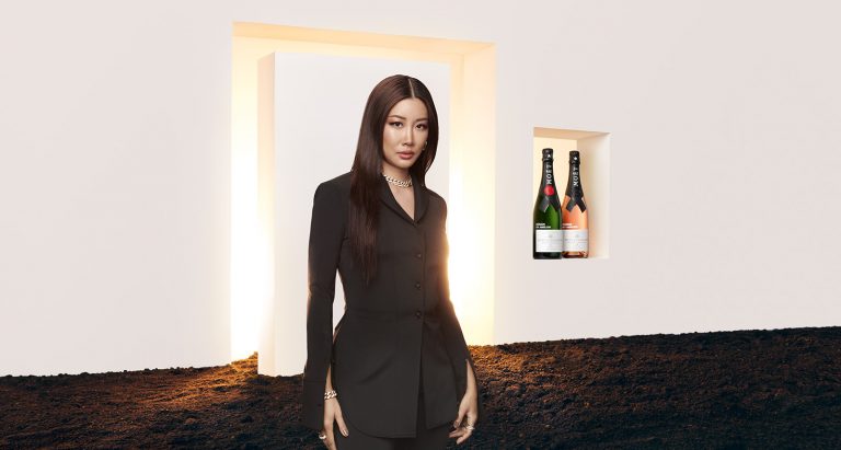 Ambush and Moet & Chandon collaborate on a limited-edition bottle of Champagne.