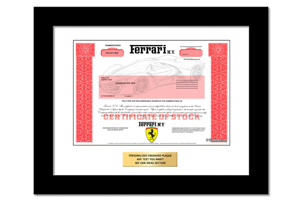Ferrari stock 2021 auto gift guide in post