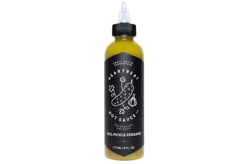 Dill Pickle Serrano by Heartbeat Hot Sauce 2021 food gift guide in post