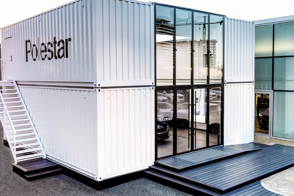 polestar montreal container showroom