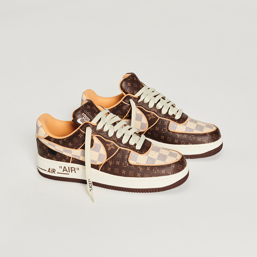 LV x Nike Air Force 1 auction in post