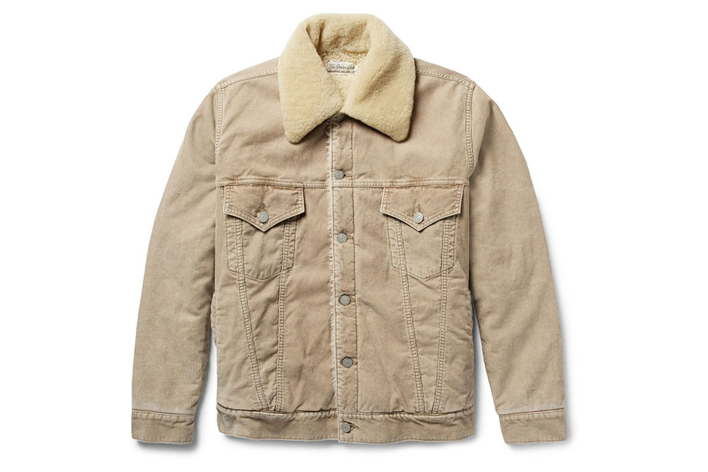 spring jackets Remi Relief Shearling-Trimmed Corduroy Jacket in post