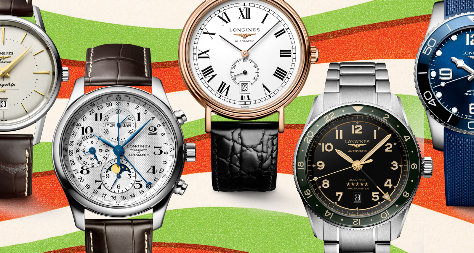 longines 5 watch collection feature