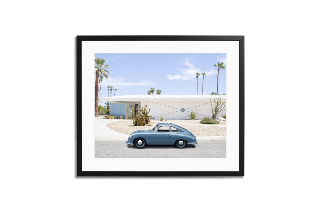 Sonic Edition Porsche 365 In Palm Springs Framed Print