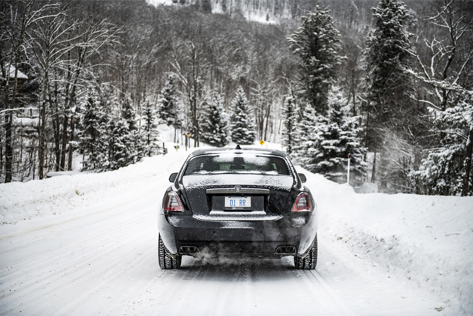 rolls royce ghost snow day