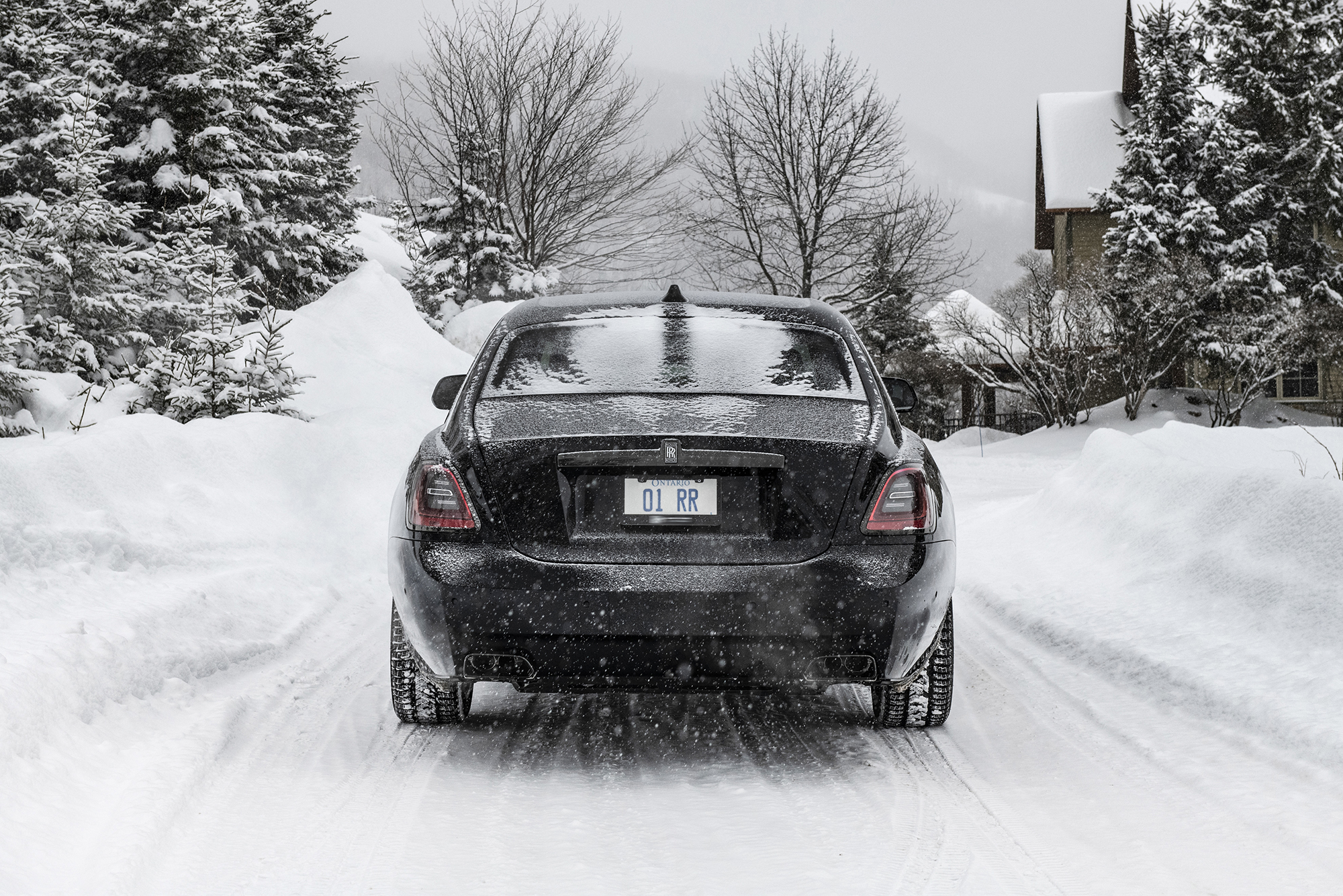 rolls royce ghost snow day