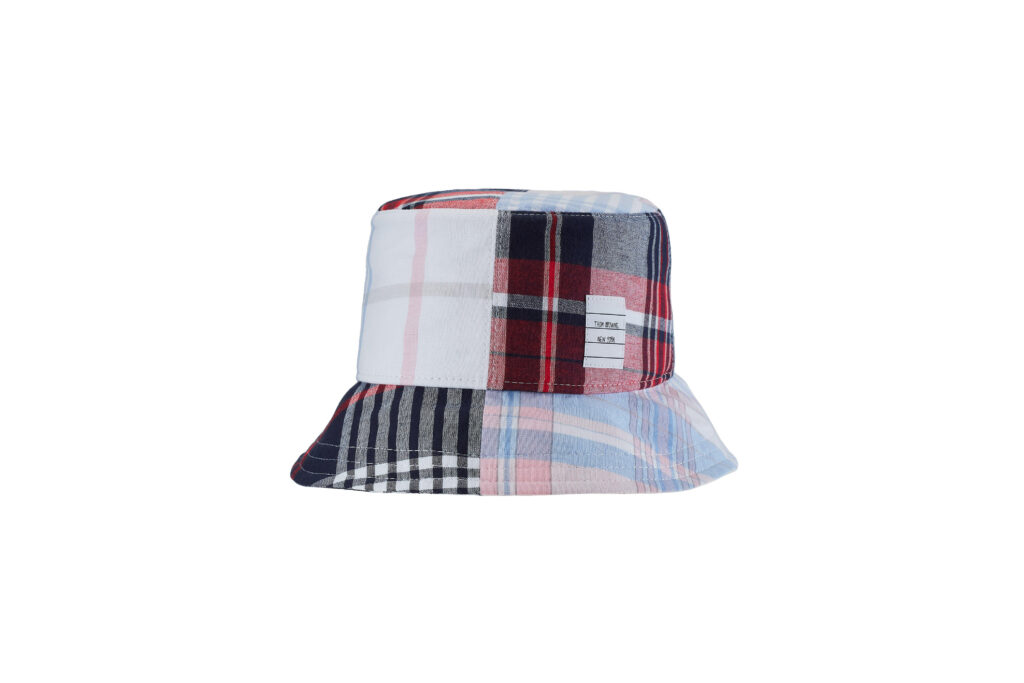 Thom Browne Madras Cotton Bucket Hat