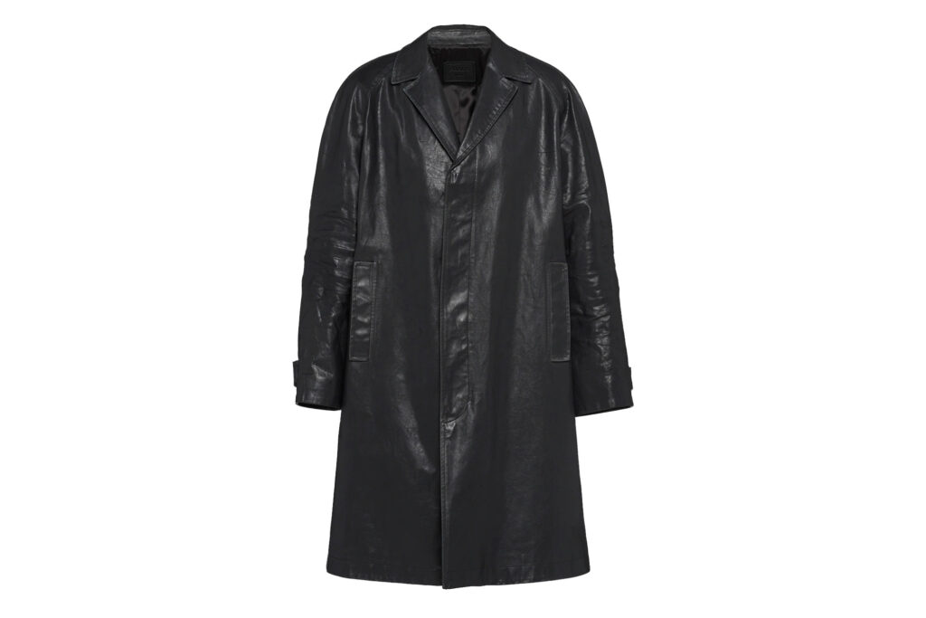 prada leather coat