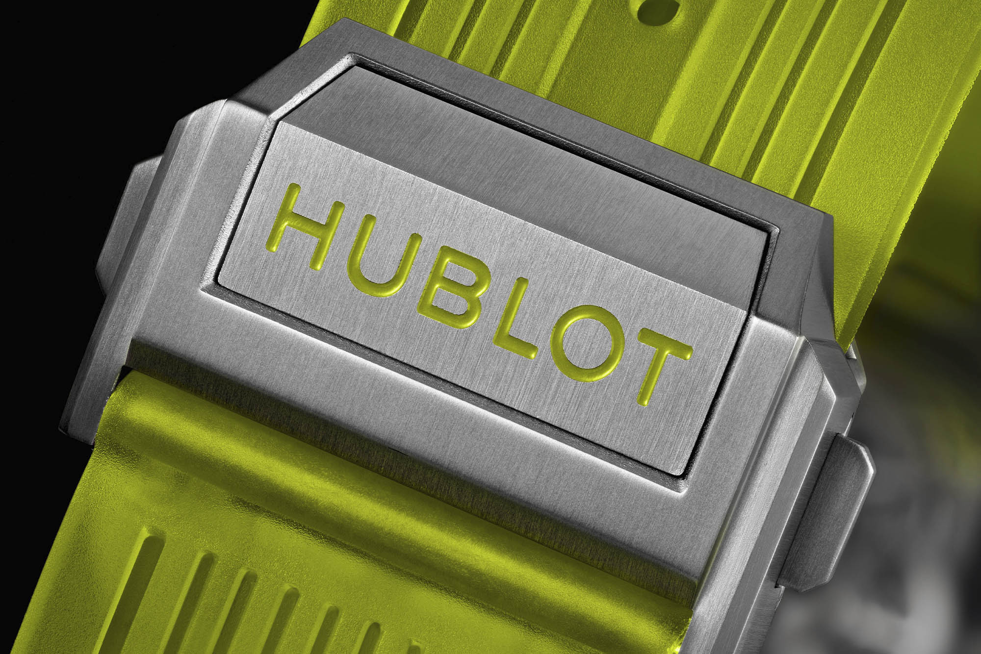 hublot logo on neon watch wristband