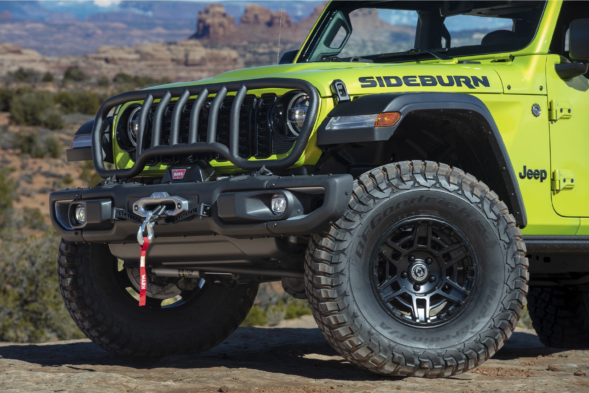 Jeep Gladiator Rubicon Sideburn Concept front close up