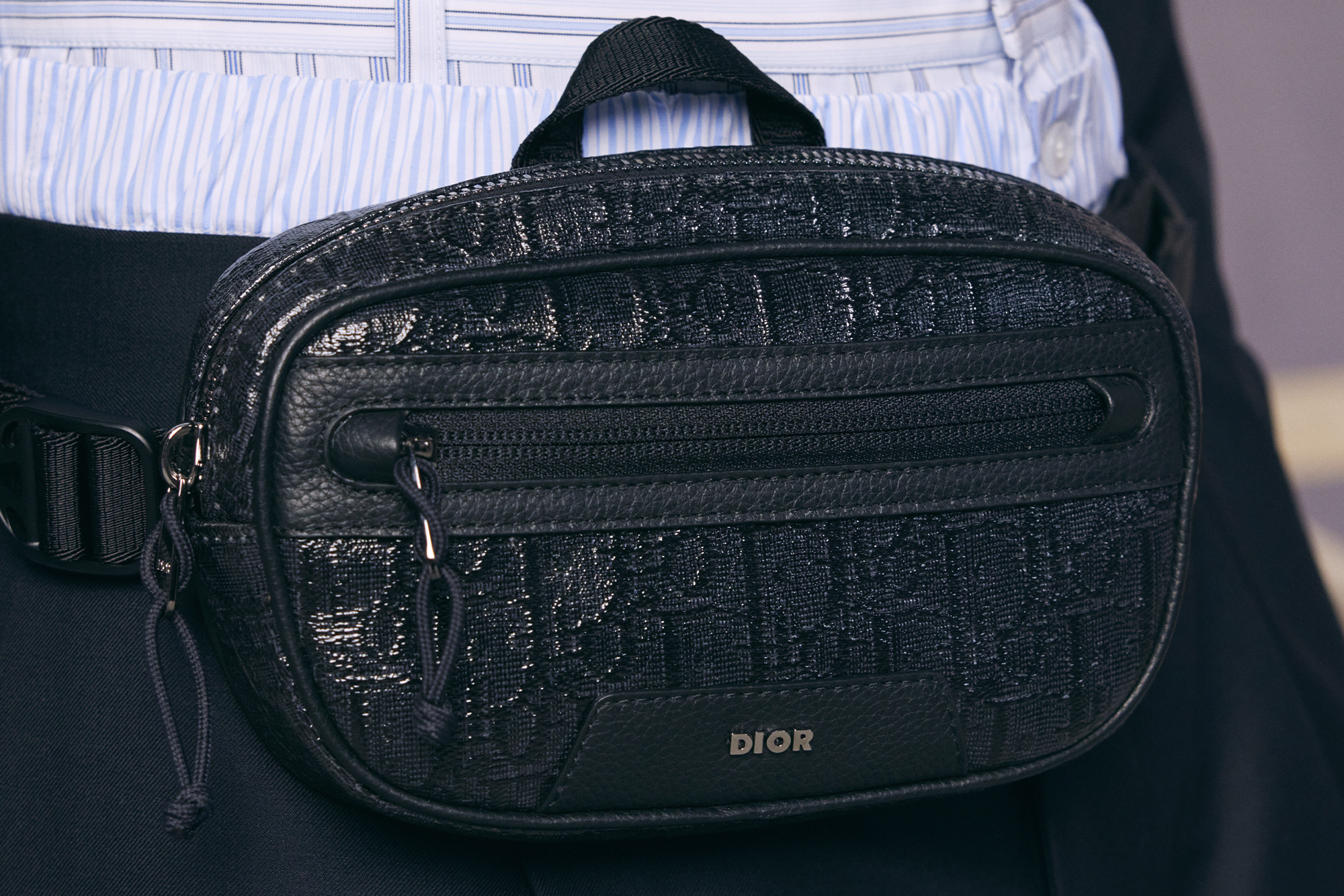 Dior black strap bag