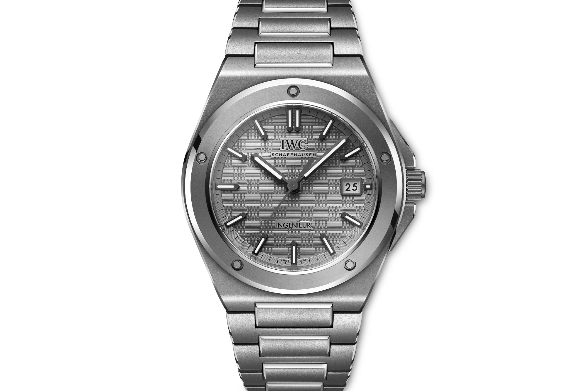 Ingenieur Automatic 40 silver dial on a white background