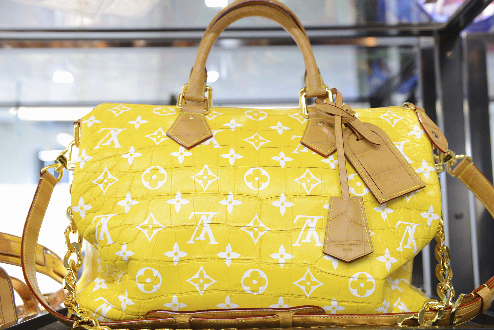 Pharrell Williams Louis Vuitton Men's Spring-Summer 2024 yellow bag