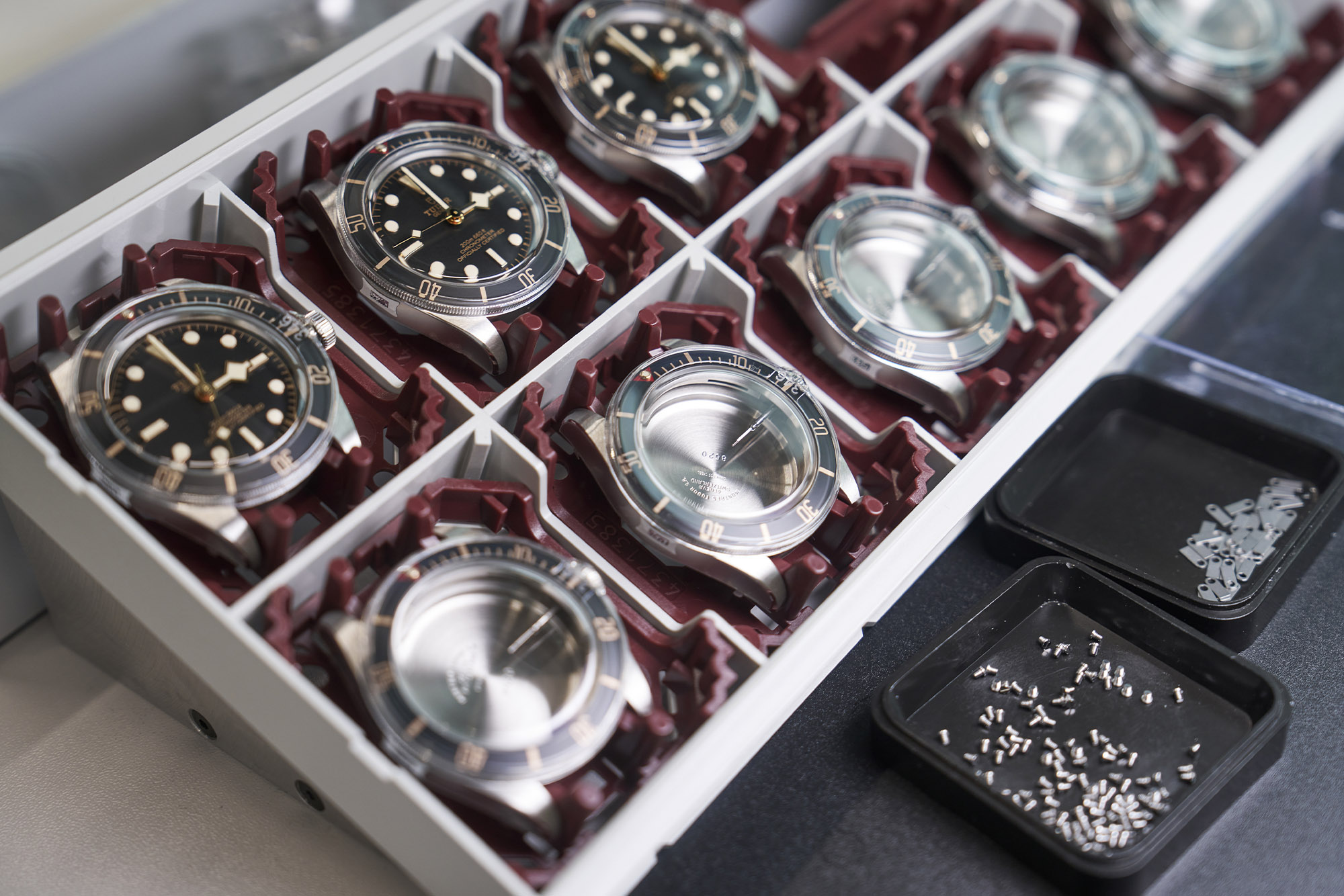 Tudor watchmaking factory dials in box