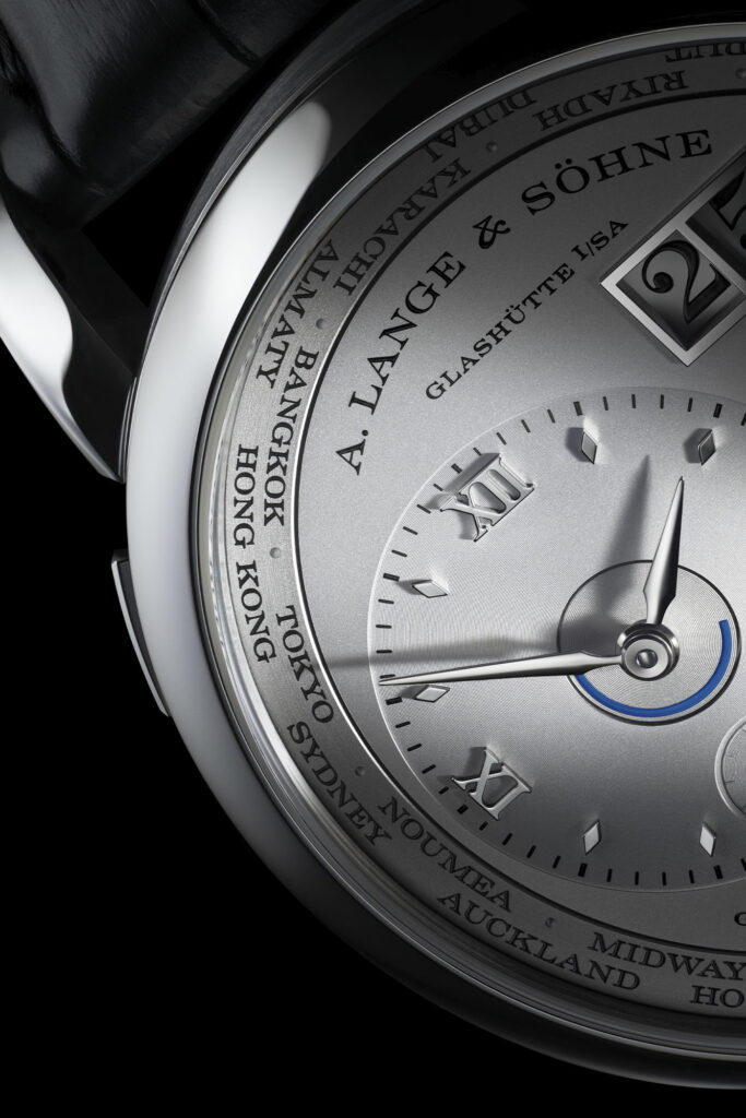 A. Lange & Söhne’s Lange One dial close up vertical