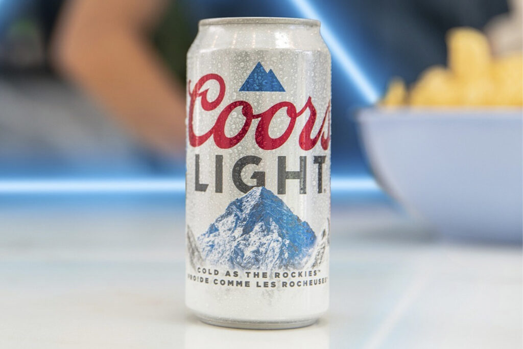 Coors Light Temporary Retirement Can on table