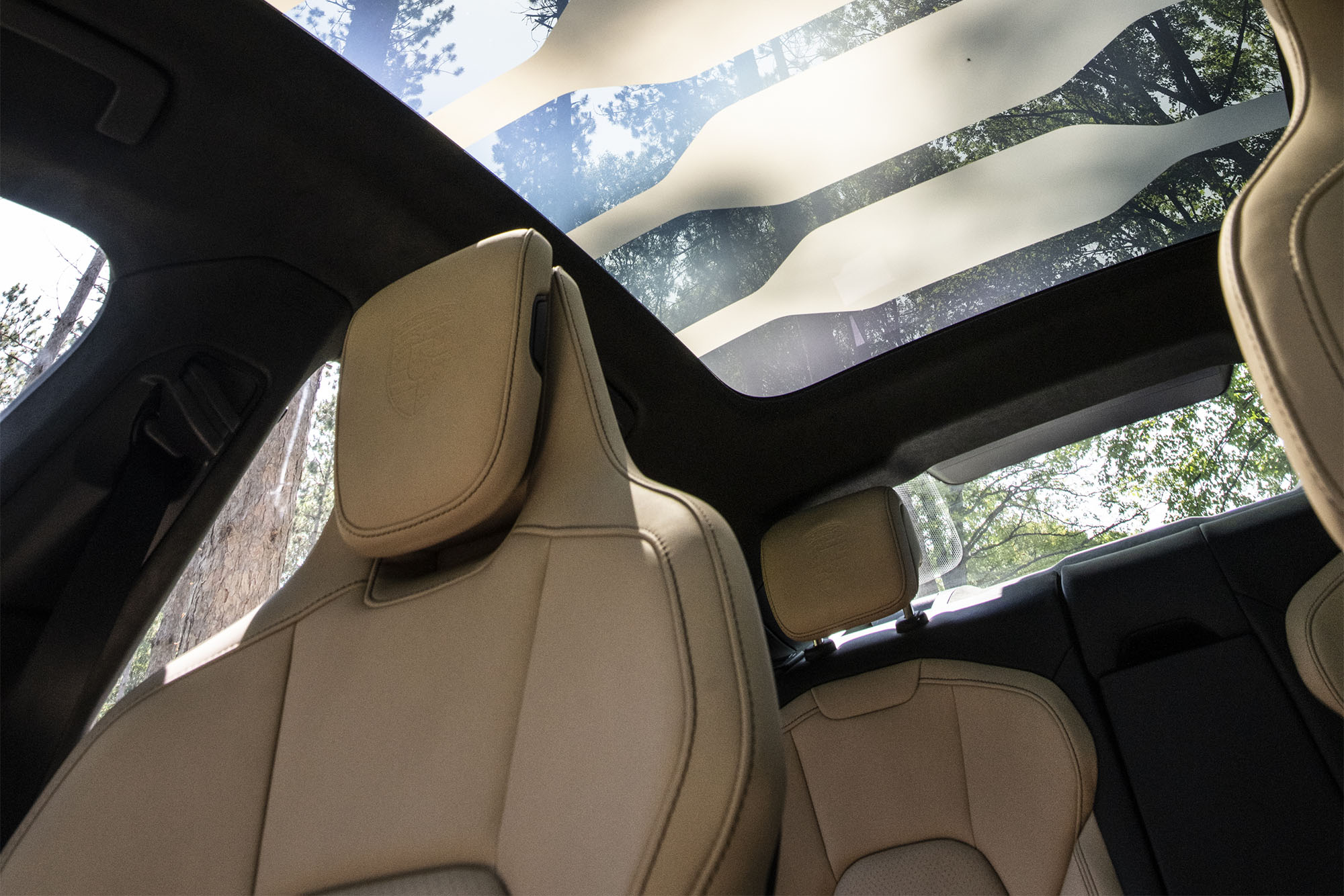 Porsche Taycan GTS interior brown seats