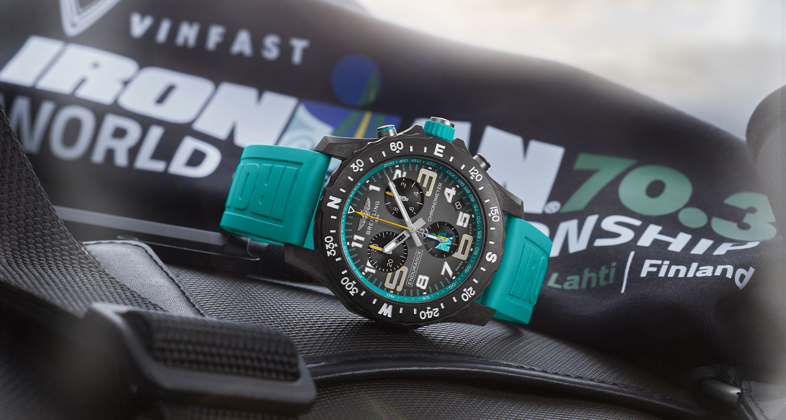 Limited Edition Breitling Endurance Pro for Ironman in turquoise with black dial