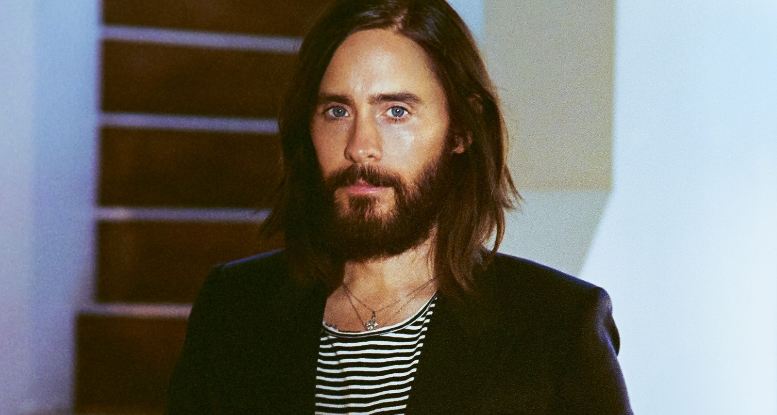 Close up portrait of Jared Leto for SHARP