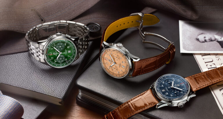 Wearable watches: Packshot of three staged Breitling Premier B01 Chronograph 42 watches