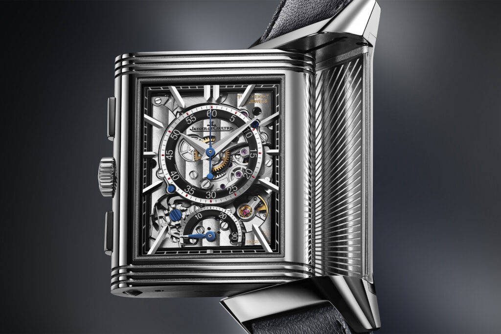 Jaeger-LeCoultre Reverso Chronograph wearable watches backside of dial close up