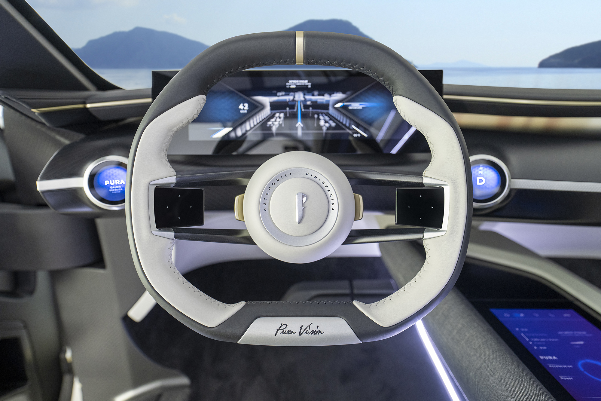 Automobili Pininfarina Pura Vision EV Concept steering wheel