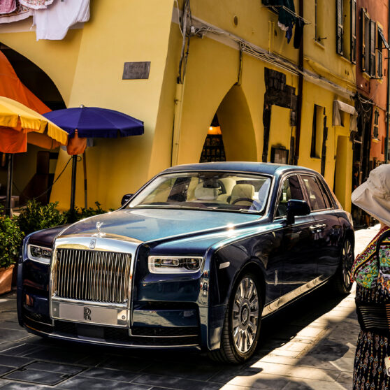 Rolls-Roce parked on an Italian street