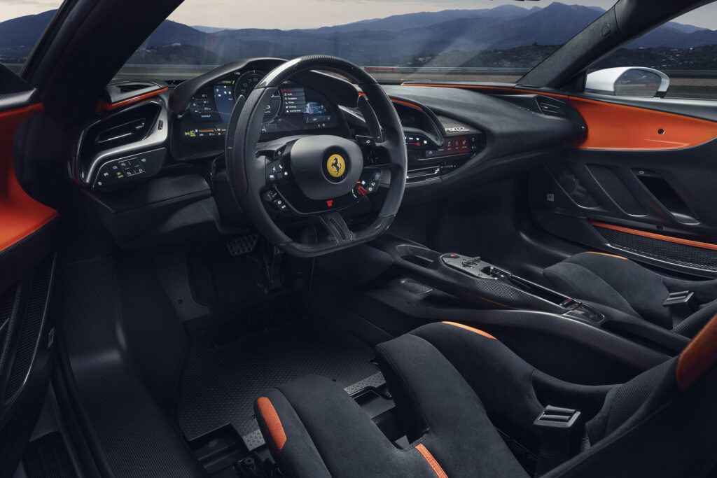 dashboard interior of Ferrari SF90 XX 