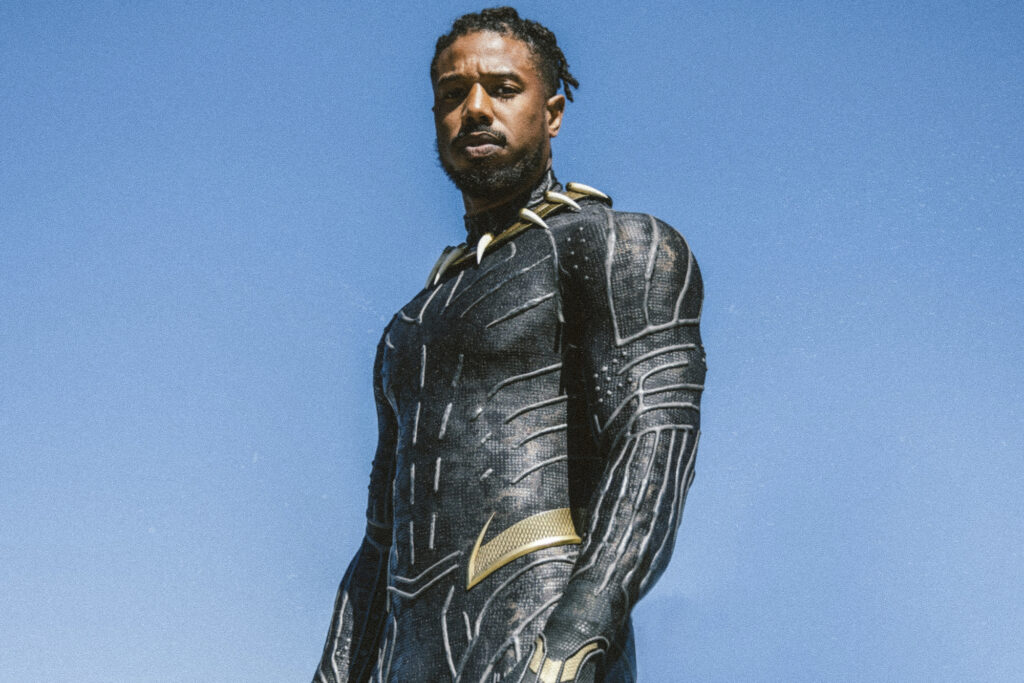 Michael B Jordan in Black Panther