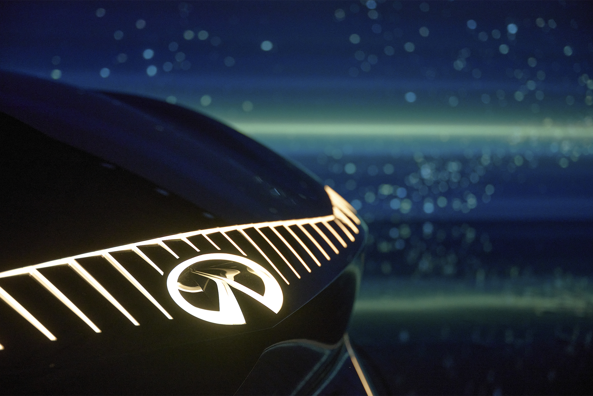 grill of Infiniti Vision Qe