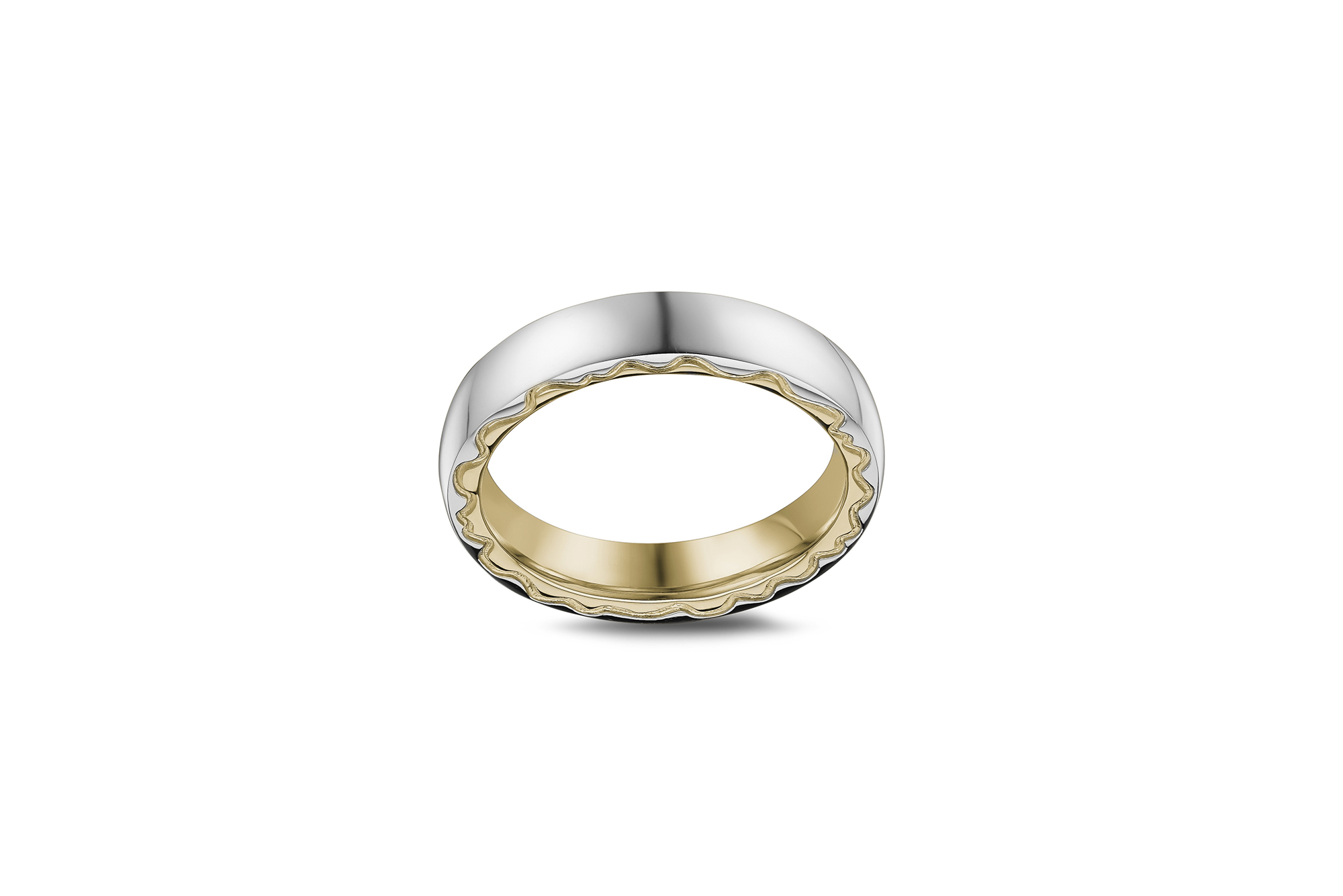 Joel Muller silver and gold ring