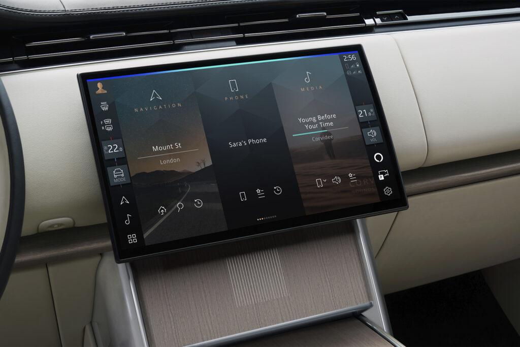 Touchscreen della Range Rover 