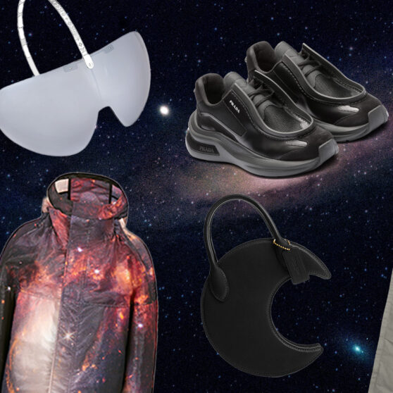 Collage featuring louis vuitton sunglasses, prada shoes, iwc watch, timberland overalls, and dior jacket