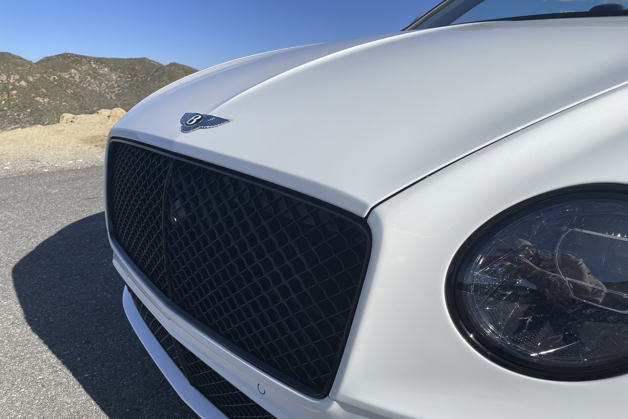 Bentley Continental GTC headlight close-up