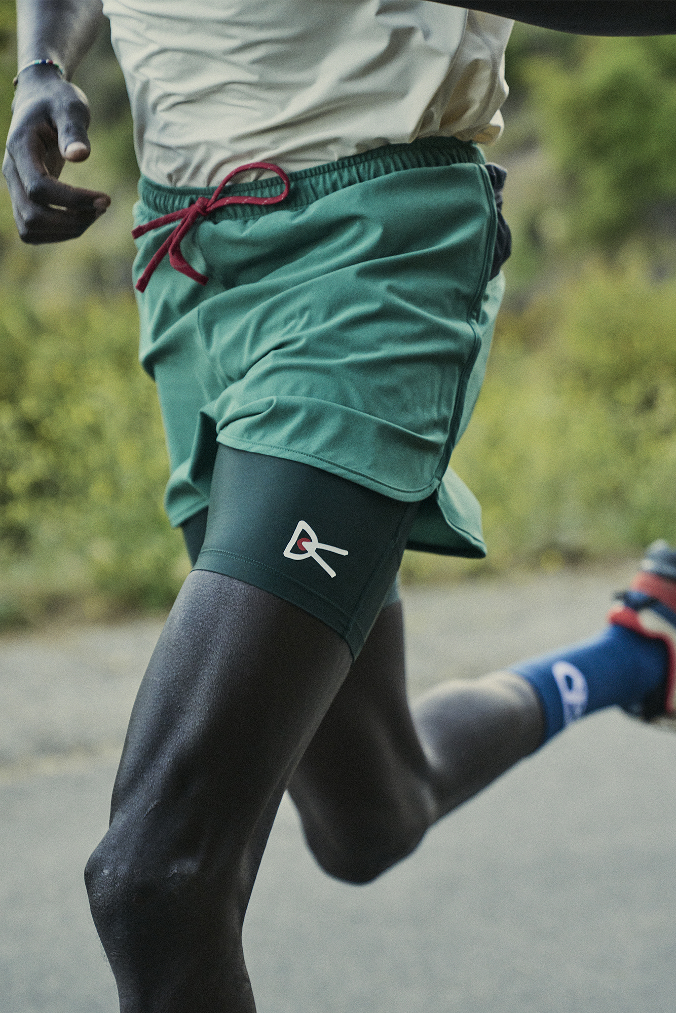 close up of man's legs while running